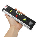 Laser-Wasserwaage mit Maßband Pro 4 (100cm) / Wasserwaage mit LED-Licht, LV-04