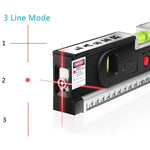 Laser-Wasserwaage mit Maßband Pro 4 (100cm) / Wasserwaage mit LED-Licht, LV-04