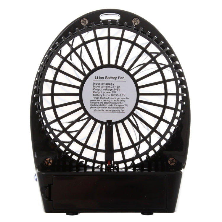 Hadata 4,3 Zoll Tragbarer USB / Li-Ion Akku Betrieben Wiederaufladbarer Ventilator mit Dritter Windstufe & Clip