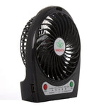 Hadata 4,3 Zoll Tragbarer USB / Li-Ion Akku Betrieben Wiederaufladbarer Ventilator mit Dritter Windstufe & Clip