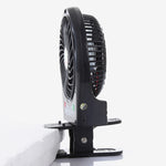 Hadata 4,3 Zoll Tragbarer USB / Li-Ion Akku Betrieben Wiederaufladbarer Ventilator mit Dritter Windstufe & Clip