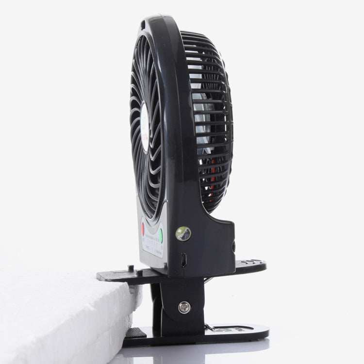 Hadata 4,3 Zoll Tragbarer USB / Li-Ion Akku Betrieben Wiederaufladbarer Ventilator mit Dritter Windstufe & Clip