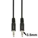 3,5 mm Stecker Mini-Klinke Stereo-Audiokabel, Länge: 3m, Länge: 3m (Schwarz)