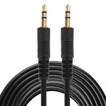 Aux-Kabel, 3,5 mm Stecker Mini-Klinke Stereo-Audiokabel, Länge: 5m (Schwarz + vergoldeter Stecker), Länge: 5m Schwarz, (vergoldet)