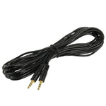Aux-Kabel, 3,5 mm Stecker Mini-Klinke Stereo-Audiokabel, Länge: 5m (Schwarz + vergoldeter Stecker), Länge: 5m Schwarz, (vergoldet)