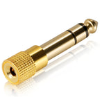 Vergoldeter 6,35 mm Stecker auf 3,5 mm Stereo-Klinkenadapter Buchse, 6,35 Stecker auf 3,5 mm Buchse