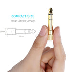 Vergoldeter 6,35 mm Stecker auf 3,5 mm Stereo-Klinkenadapter Buchse, 6,35 Stecker auf 3,5 mm Buchse