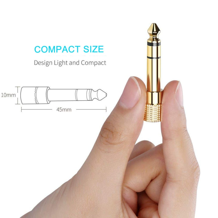 Vergoldeter 6,35 mm Stecker auf 3,5 mm Stereo-Klinkenadapter Buchse, 6,35 Stecker auf 3,5 mm Buchse