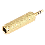 Vergoldeter 3,5 mm Stecker auf 6,35 mm Stereo-Klinkenadapter Buchse, 3,5 mm Stecker auf 6,35 Buchse