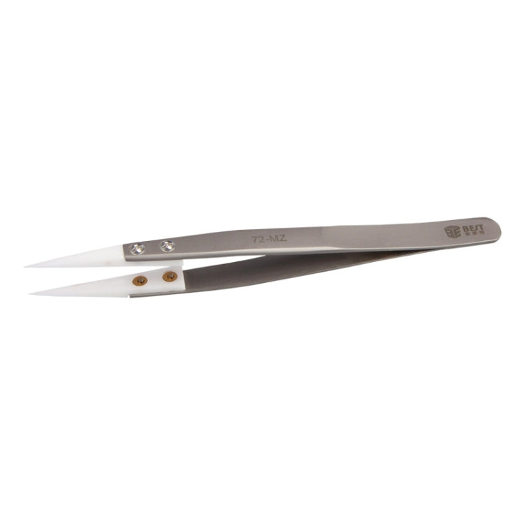 BEST BST-72-MZ 302 Edelstahl Hochtemperaturbeständige Keramikspitzen-Pinzette, BST-72-MZ
