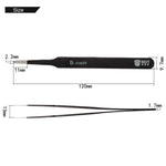 BEST BST-203ESD 202 Edelstahl Antistatische Spitzen-Pinzette, BST-203ESD