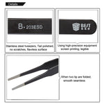 BEST BST-203ESD 202 Edelstahl Antistatische Spitzen-Pinzette, BST-203ESD