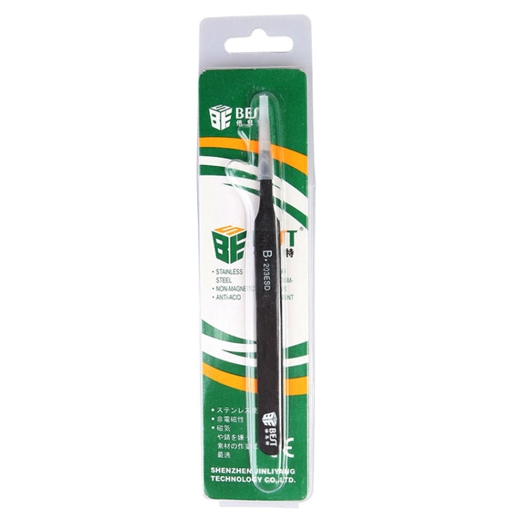 BEST BST-203ESD 202 Edelstahl Antistatische Spitzen-Pinzette, BST-203ESD
