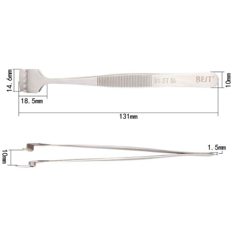 BEST BST-91-5T SA Professionelle Edelstahl Wafer-Pinzette für Siliziumwafer, BST-91-5T