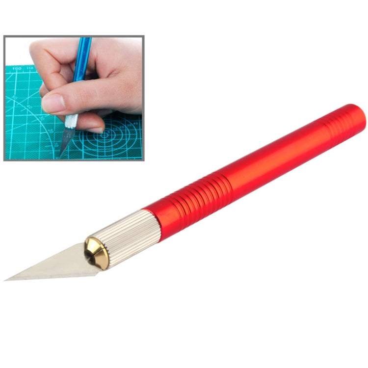 WLXY-9311, WLXY Präzisionsmesser mit austauschbarer Klinge für Mattenzuschnitt / Modellbau / Ätzen / Schnitzen / Ritzen / Trimmen, Gesamtlänge: 145mm, Größe: 121mm x 10mm Durchmesser, WLXY-9311, WLXY-9311 Blau, WLXY-9311 Rot