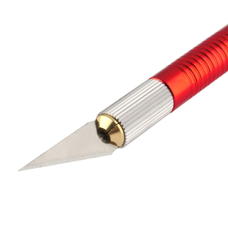 WLXY-9311, WLXY Präzisionsmesser mit austauschbarer Klinge für Mattenzuschnitt / Modellbau / Ätzen / Schnitzen / Ritzen / Trimmen, Gesamtlänge: 145mm, Größe: 121mm x 10mm Durchmesser, WLXY-9311, WLXY-9311 Blau, WLXY-9311 Rot