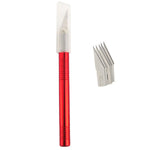 WLXY-9311, WLXY Präzisionsmesser mit austauschbarer Klinge für Mattenzuschnitt / Modellbau / Ätzen / Schnitzen / Ritzen / Trimmen, Gesamtlänge: 145mm, Größe: 121mm x 10mm Durchmesser, WLXY-9311, WLXY-9311 Blau, WLXY-9311 Rot