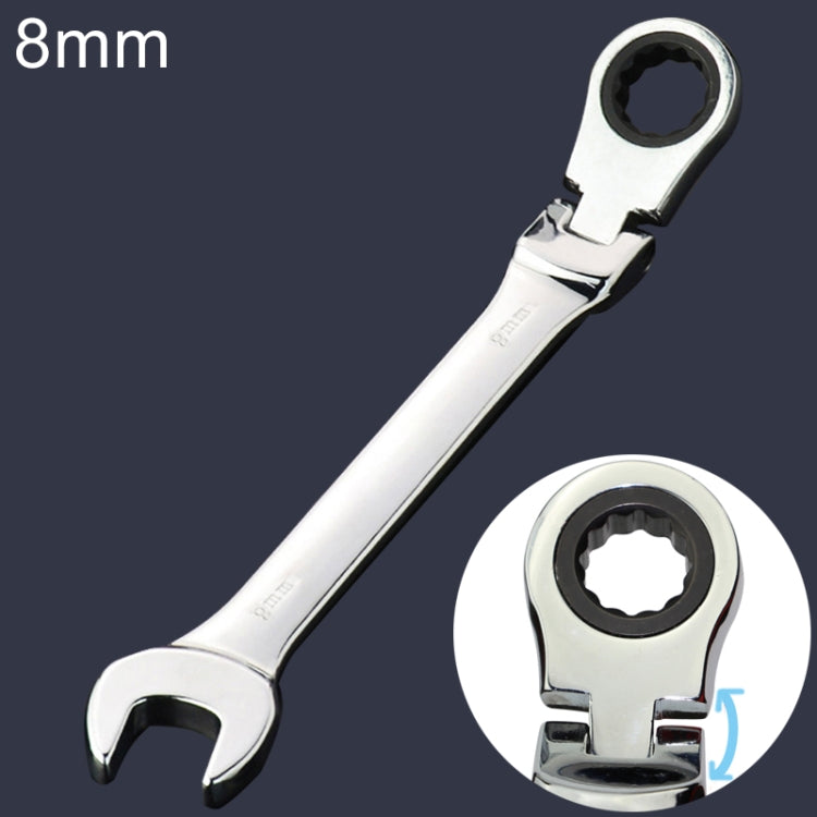 8mm Doppelzweck Öffnungs-Pflaumen-Ratschen-Winkel-Schlüssel, Länge: 13,8cm, 8mm