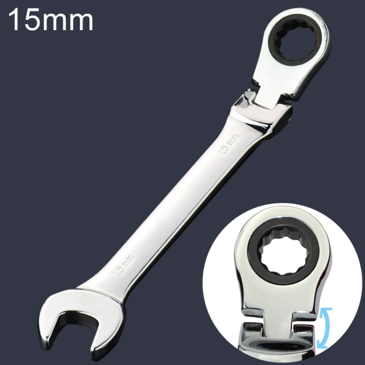 15mm Doppelzweck Öffnungs-Pflaumen-Ratschen-Winkel-Schlüssel, Länge: 19,5cm, 15mm