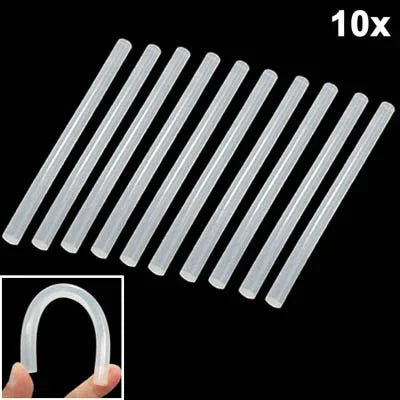10x praktische, transparente Heißklebestifte, Größe: 270 x 11 mm (10 Stück pro Packung, Preis gilt für 10 Stück), 270 x 11 mm
