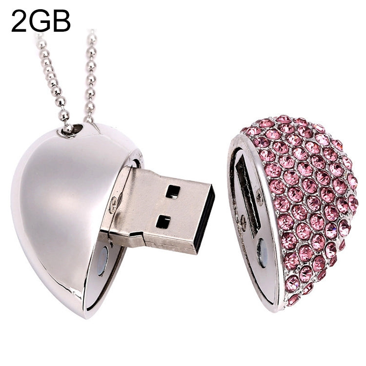 Herzförmiger Diamant Schmuck USB-Stick, Speziell für Valentinstagsgeschenke, 2GB, 4GB, 8GB, 16GB