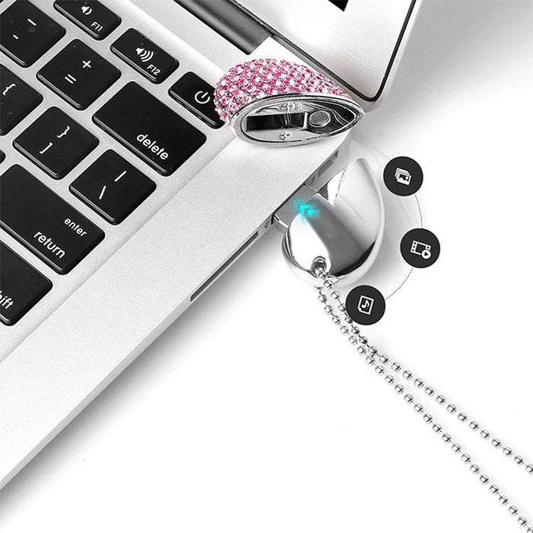 Herzförmiger Diamant Schmuck USB-Stick, Speziell für Valentinstagsgeschenke, 2GB, 4GB, 8GB, 16GB