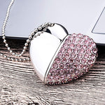 Herzförmiger Diamant Schmuck USB-Stick, Speziell für Valentinstagsgeschenke, 2GB, 4GB, 8GB, 16GB