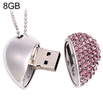 Herzförmiger Diamant Schmuck USB-Stick, Speziell für Valentinstagsgeschenke, 2GB, 4GB, 8GB, 16GB