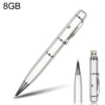 3-in-1 Laser Stift Stil USB-Stick, Silber (8GB), 8GB (Silber)