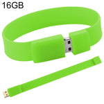 16GB Silikonarmband USB 2.0 Flash-Laufwerk, 16GB (Grün)