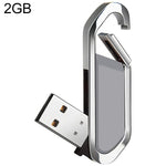 2GB Metall Schlüsselanhänger Stil USB 2.0 Flash Laufwerk (Grau), 2GB (Grau)