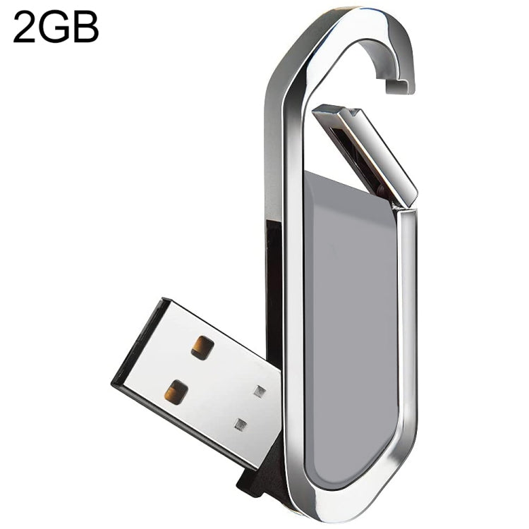 2GB Metall Schlüsselanhänger Stil USB 2.0 Flash Laufwerk (Grau), 2GB (Grau)