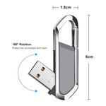 2GB Metall Schlüsselanhänger Stil USB 2.0 Flash Laufwerk (Grau), 2GB (Grau)