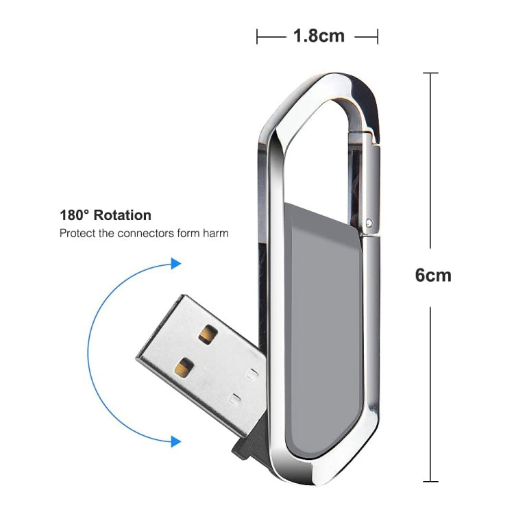 2GB Metall Schlüsselanhänger Stil USB 2.0 Flash Laufwerk (Grau), 2GB (Grau)