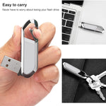 2GB Metall Schlüsselanhänger Stil USB 2.0 Flash Laufwerk (Grau), 2GB (Grau)