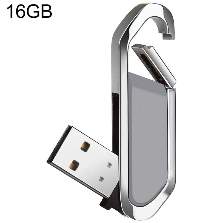 16GB Metall Schlüsselanhänger Stil USB 2.0 Flash Laufwerk, 16GB (Grau)