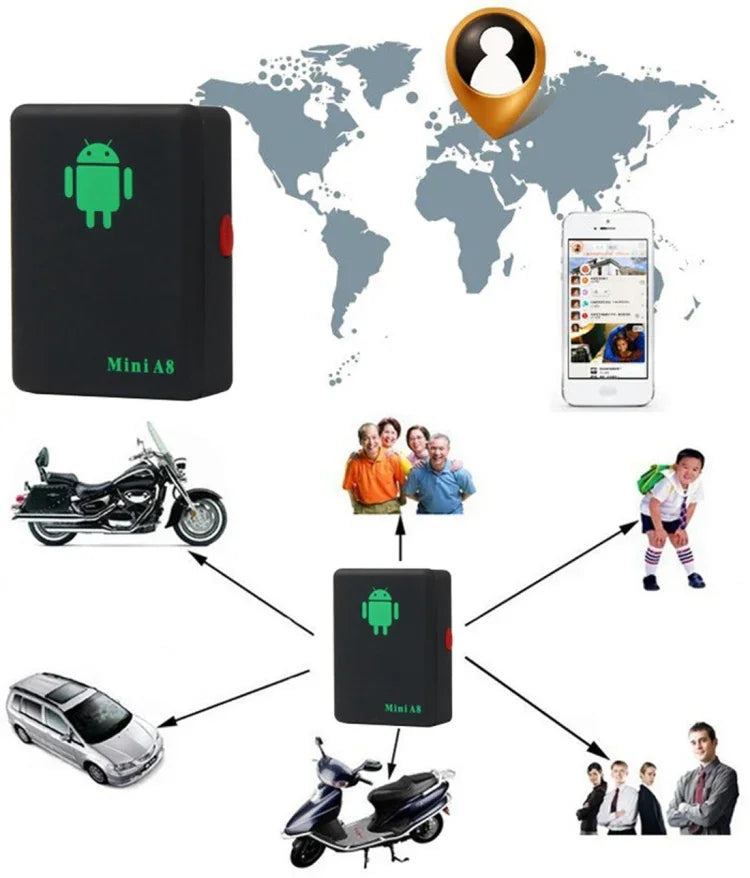 TRACKER Mini A8 Echtzeit 4 Bänder Global Locator GSM/GPRS Tracker Ortungsgerät für Personen