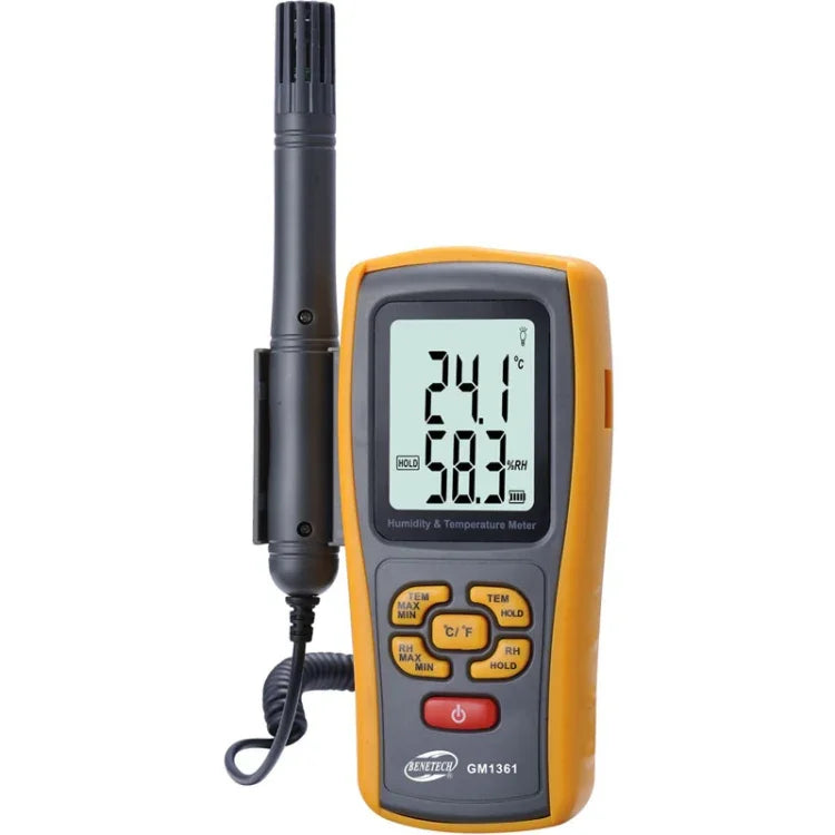 BENETECH GM1361 2,5-Zoll-Bildschirm Digitales Temperatur- und Feuchtigkeitsmessgerät Hygrometer / Thermometer
