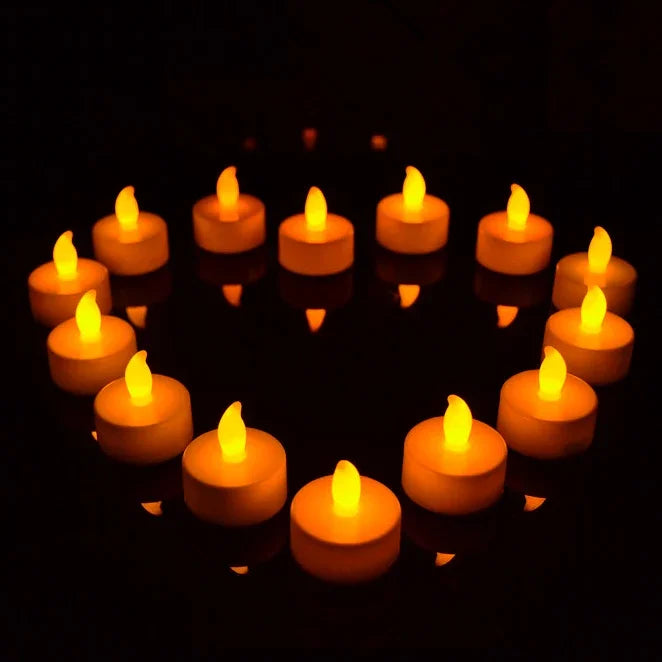 15 Stück flammenlose LED-Teelichter, elektrische Kerzen