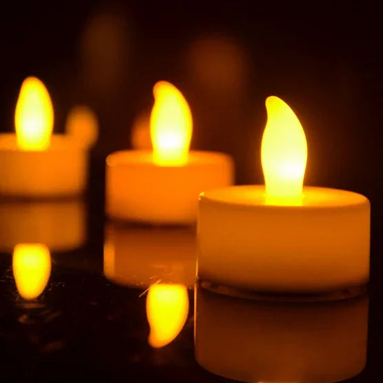 15 Stück flammenlose LED-Teelichter, elektrische Kerzen
