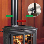 YL603 Umweltfreundlicher Aluminiumlegierung Wärmebetriebener Ofenventilator mit 4 Flügeln für Holz- / Gas- / Pelletöfen