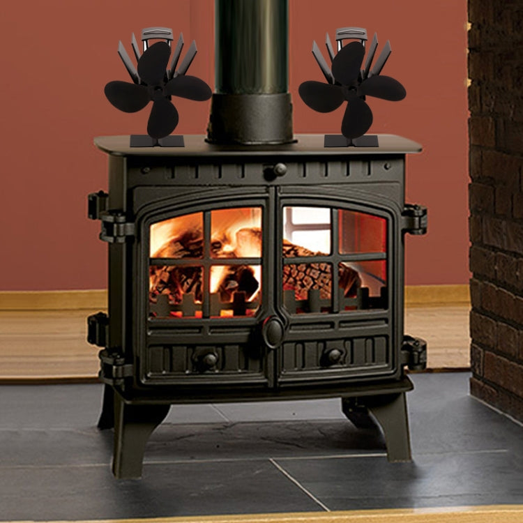 YL603 Umweltfreundlicher Aluminiumlegierung Wärmebetriebener Ofenventilator mit 4 Flügeln für Holz- / Gas- / Pelletöfen