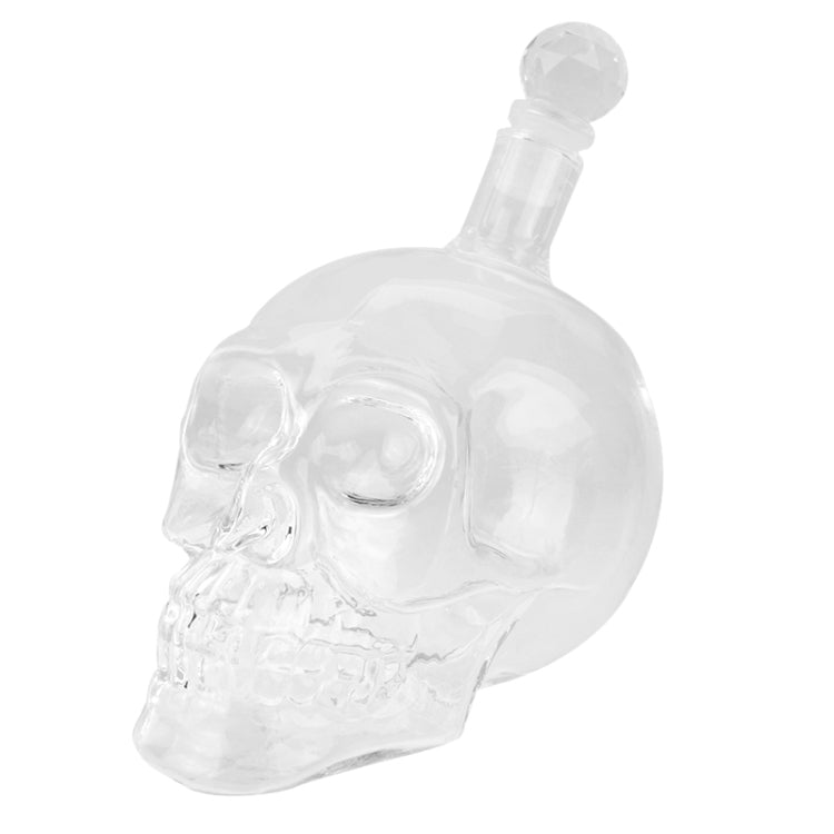 Totenkopf-Flasche aus Kristallglas für Wodka, Whiskey, Bierlikör, Rotwein und andere Getränke, 350ML