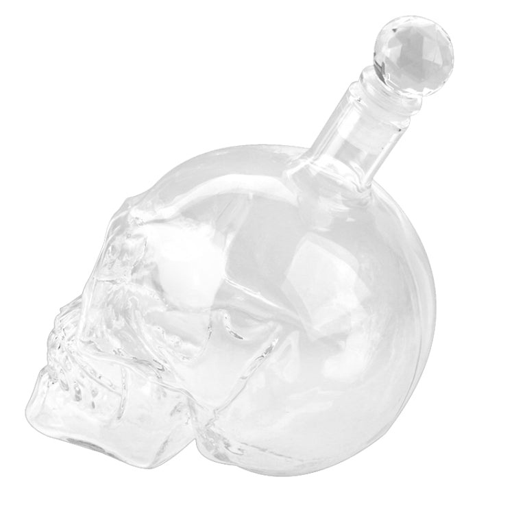 Totenkopf-Flasche aus Kristallglas für Wodka, Whiskey, Bierlikör, Rotwein und andere Getränke, 350ML