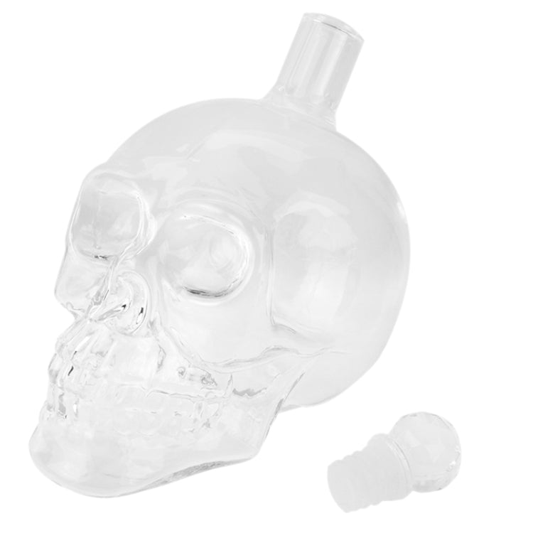 Totenkopf-Flasche aus Kristallglas für Wodka, Whiskey, Bierlikör, Rotwein und andere Getränke, 350ML