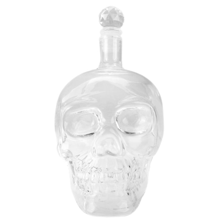 Totenkopf-Flasche aus Kristallglas für Wodka, Whiskey, Bierlikör, Rotwein und andere Getränke, 550 ml