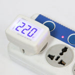 DM55-1 LCD AC Digitales Spannungsmessgerät Voltmeter, Messbereich: 110V-300V, EU-Stecker