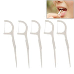 50 STK. Zahnseide-Sticks mit Faden, breit, ABS, 50 Stk.