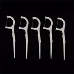 50 STK. Zahnseide-Sticks mit Faden, breit, ABS, 50 Stk.