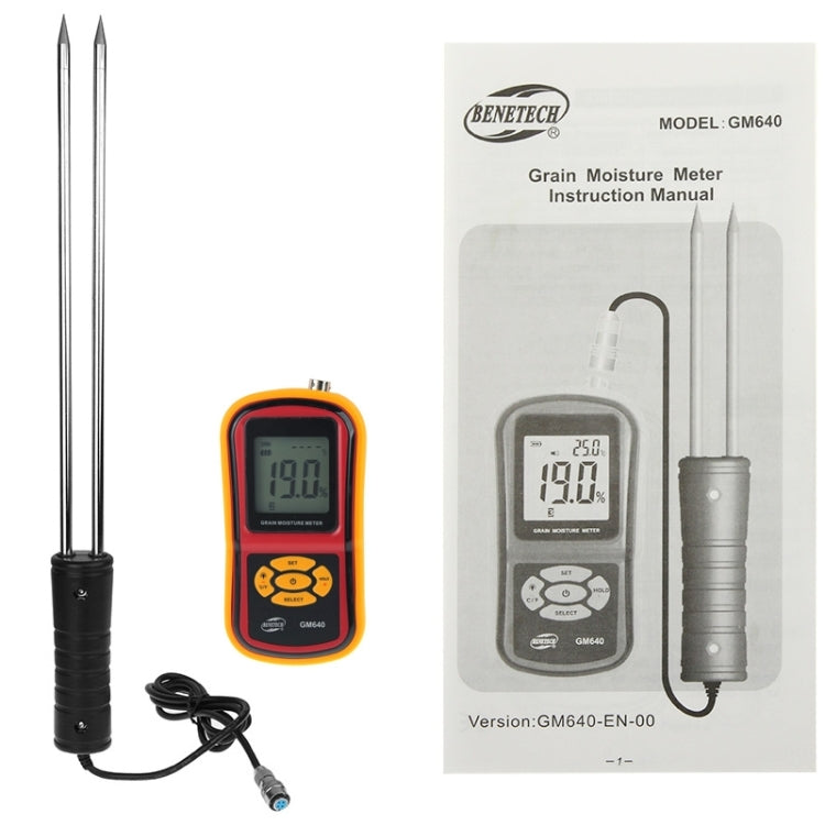BENETECH GM640 Hochwertiges Digitales Getreidefeuchtemessgerät mit LCD-Anzeige